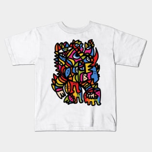 Aztec Rainbow King Graffiti Kids T-Shirt